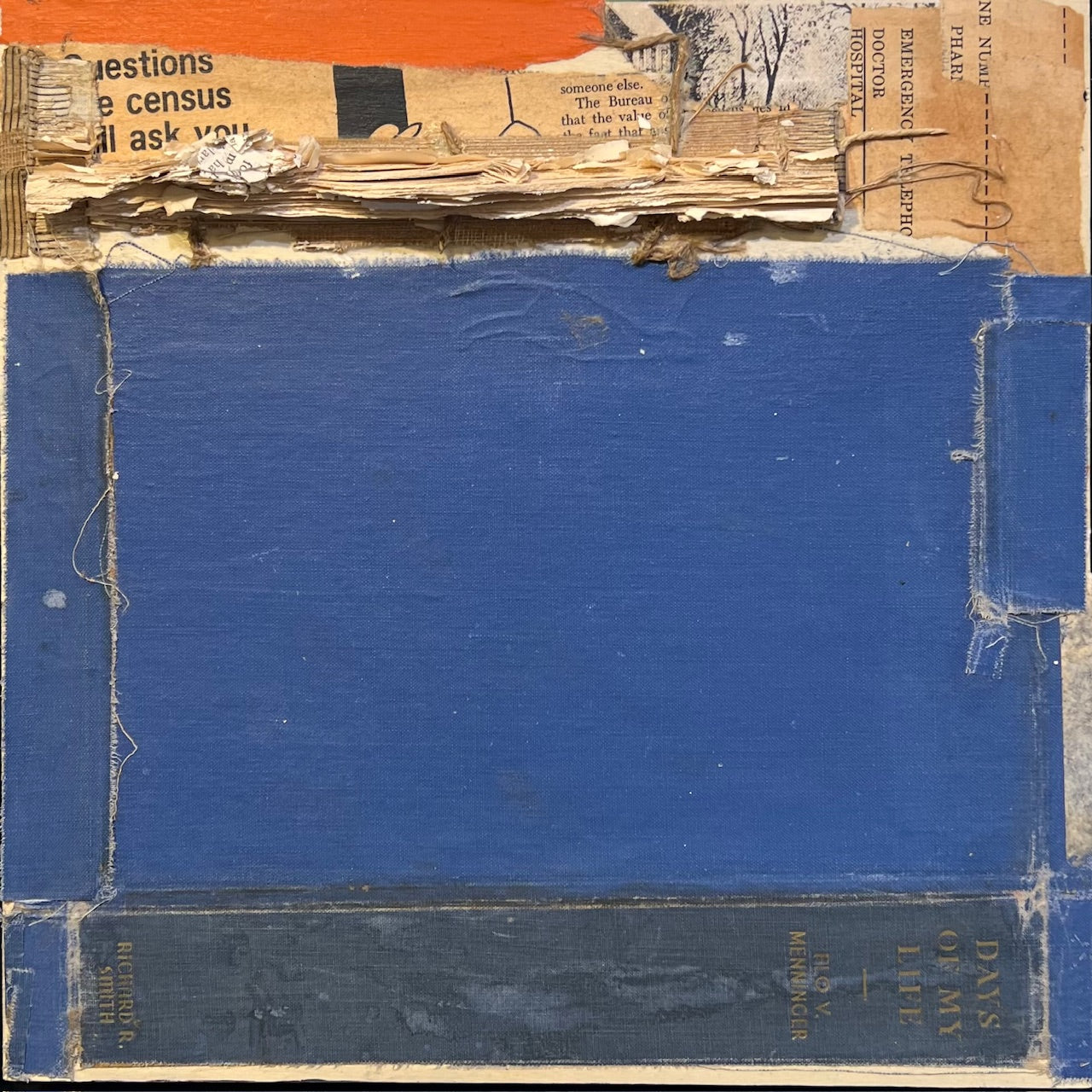 Days of My Life, mixed media collage, 10" x 10"