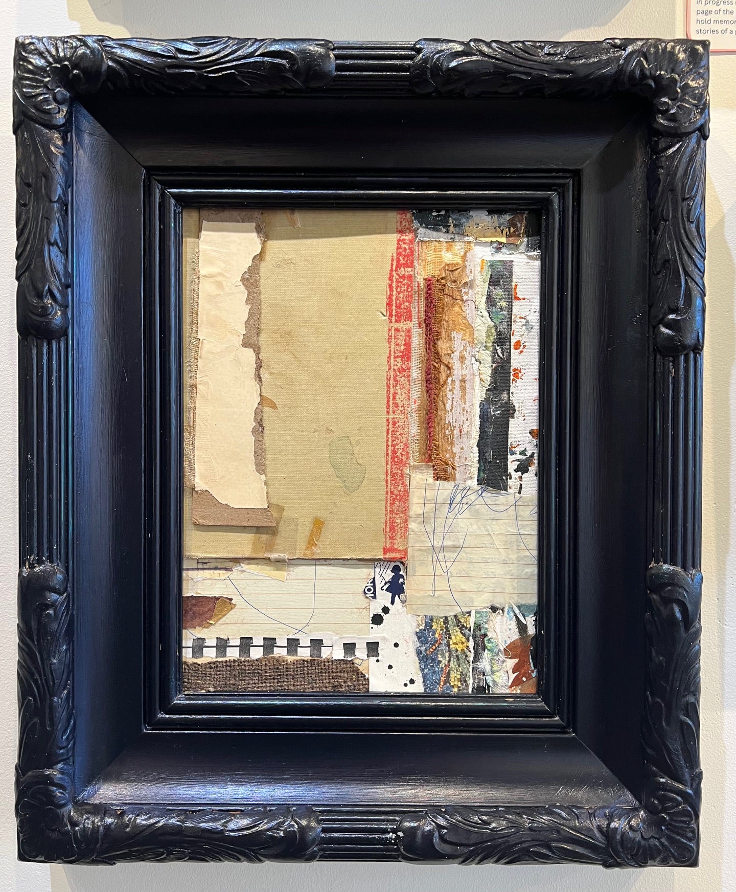 Story Book 1, mixed media collage, 9" x 12"